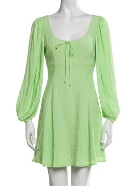 a line mini dress hoco Short Glitter-Print Homecoming Dress with Corset Sage Green / 10